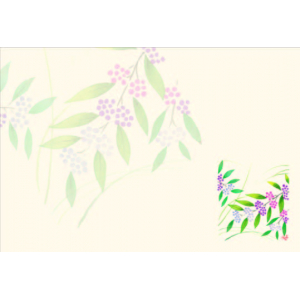 ムラサキシキブ（9月～11月）四季の花シリーズ 尺3紙マット（上質紙）【100枚入】