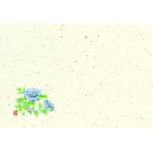 Ｆ１０２　カラー紙マット尺３　紫陽花（５～６月）１００