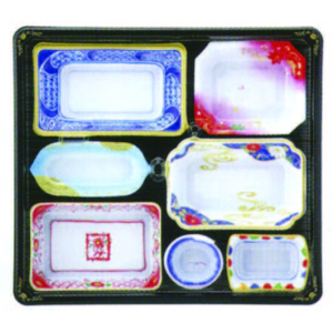 金彩会席膳セット 蓋三彩（T-217）【180個入】