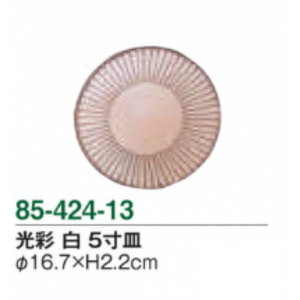光彩 白 5寸皿