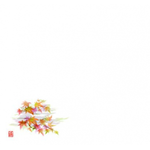 耐油天紙 四季４寸 【100枚】 紅葉（9月～10月）