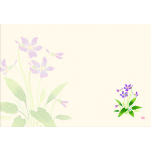 スミレ（3月～5月）四季の花シリーズ 尺3紙マット（上質紙）【100枚入】