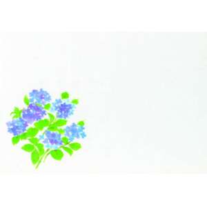 紫陽花（6月～7月）尺5和紙マット（雲龍和紙）【100枚入】