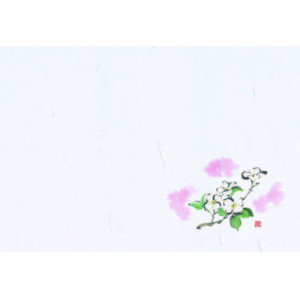 花水木（4月～5月）描き下ロしデザイン尺３紙マット（上質紙）【100枚入】