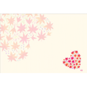 モミジ（9月～11月）四季の花シリーズ 尺3紙マット（上質紙）【100枚入】