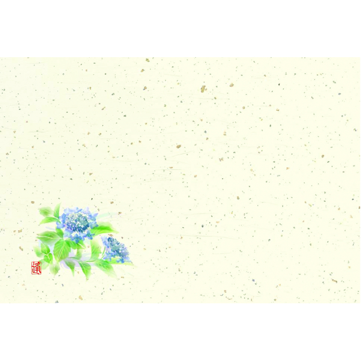 Ｆ１０２　カラー紙マット尺３　紫陽花（５～６月）１００