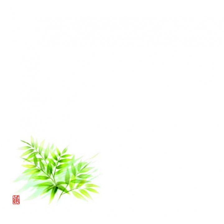 耐油天紙 四季４寸 【100枚】 笹（オールシーズン）