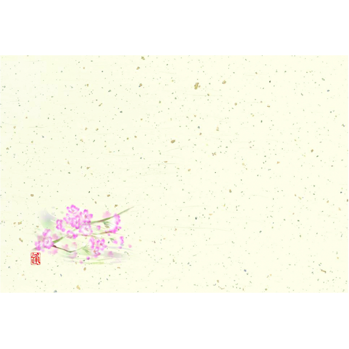 Ｆ１０１　カラー紙マット尺３　桜（３月～４月）100枚入