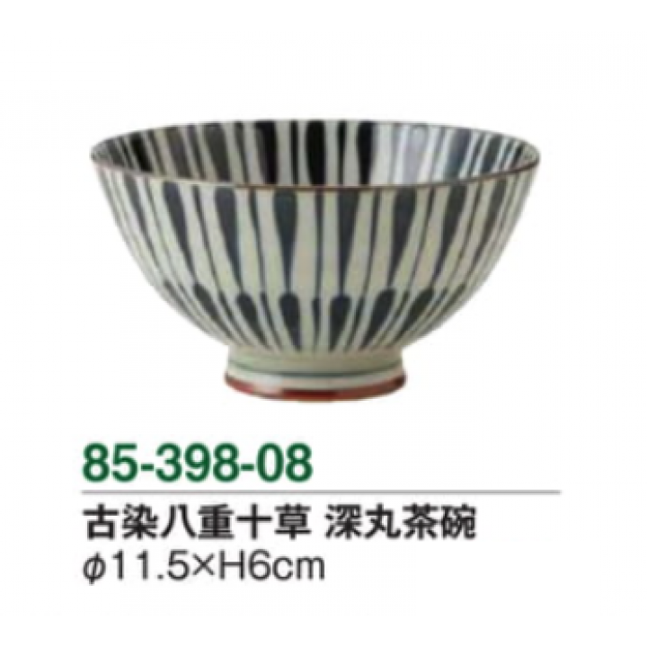 【メーカー取り寄せ品】古染八重十草　深丸茶碗