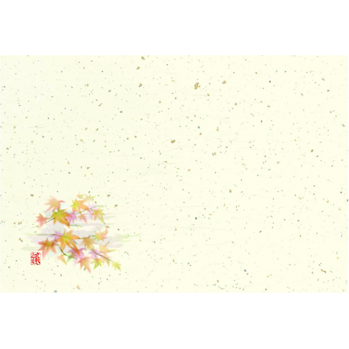 Ｆ１０５　カラー紙マット尺３　紅葉（９月～１０月）
